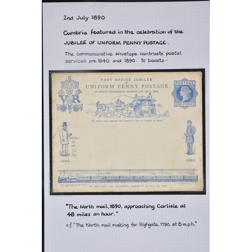 64 - GB POSTAL HISTORY - CUMBRIA, remarkable collections of covers from 1812 to 1910, curated for strikes... 