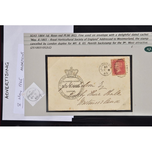 64 - GB POSTAL HISTORY - CUMBRIA, remarkable collections of covers from 1812 to 1910, curated for strikes... 