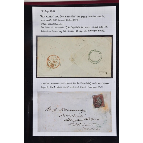 66 - CARLISLE - COLLECTION OF POSTAL HISTORY FROM 1733 TO 1920'S, curated for local interest with many un... 