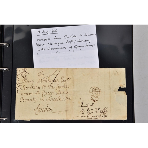 66 - CARLISLE - COLLECTION OF POSTAL HISTORY FROM 1733 TO 1920'S, curated for local interest with many un... 