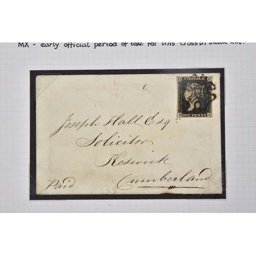 69 - GB 1840 PENNY BLACK P4 B.O good 4 margins on cover