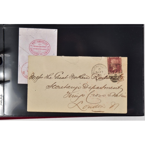 70 - WEST CUMBRIA POSTAL HISTORY COLLECTION including nice Workington M/S c post paid, some line engraved... 