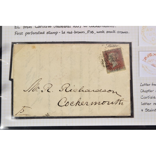 73 - FURTHER COLLECTION OF KESWICK AND COCKERMOUTH POSTAL HISTORY, with mileage marks, postcards cancella... 