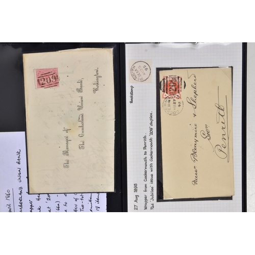 73 - FURTHER COLLECTION OF KESWICK AND COCKERMOUTH POSTAL HISTORY, with mileage marks, postcards cancella... 