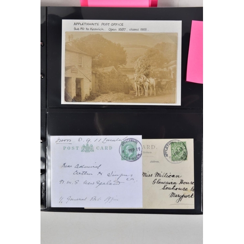 73 - FURTHER COLLECTION OF KESWICK AND COCKERMOUTH POSTAL HISTORY, with mileage marks, postcards cancella... 