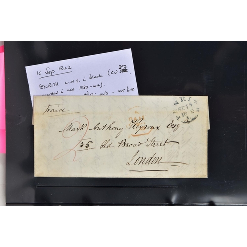 74 - COLLECTION OF POSTAL HISTORY RELATING TO PENRITH FROM 1671 (to Sir Philip Musgrave, Governor of Carl... 