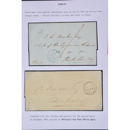 74 - COLLECTION OF POSTAL HISTORY RELATING TO PENRITH FROM 1671 (to Sir Philip Musgrave, Governor of Carl... 