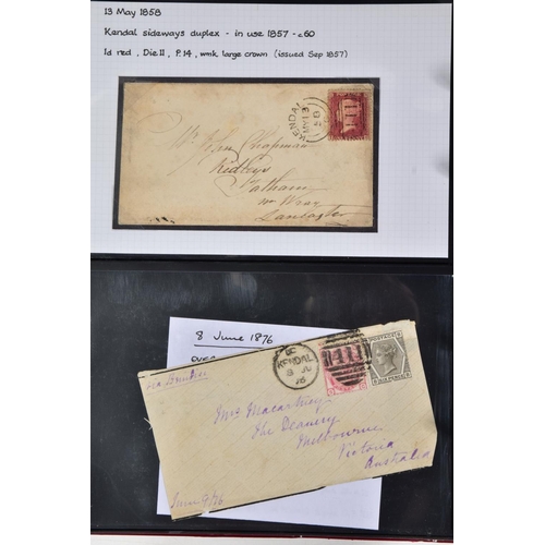 77 - KENDAL AND AREA POSTAL HISTORY COLLECTION noting Bishop marks, various date stamps, rare straight li... 