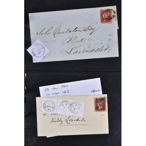 77 - KENDAL AND AREA POSTAL HISTORY COLLECTION noting Bishop marks, various date stamps, rare straight li... 