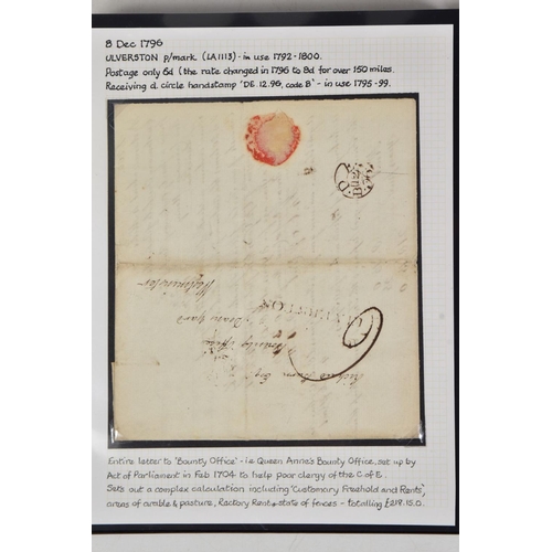 78 - SOUTH WEST CUMBRIA POSTAL HISTORY COLLECTION with postmark and better postcard interest, good early ... 