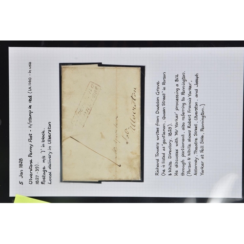 78 - SOUTH WEST CUMBRIA POSTAL HISTORY COLLECTION with postmark and better postcard interest, good early ... 