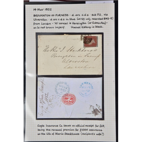 78 - SOUTH WEST CUMBRIA POSTAL HISTORY COLLECTION with postmark and better postcard interest, good early ... 