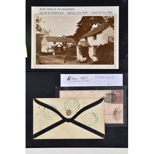 80 - SOUTH LAKES AND CARTMEL POSTAL HISTORY COLLECTION with many postcards with some postmark interest, p... 