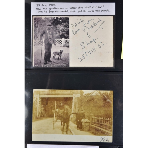 81 - BALANCE OF COLLECTION IN CARDBOARD BOX with postcards (interest in RP of postal workers, circa 1900)... 