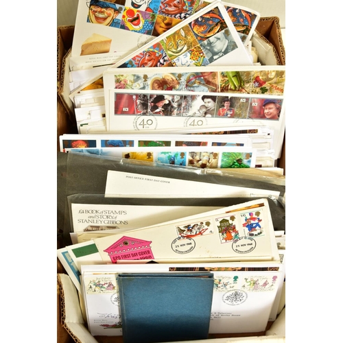 95 - A LARGE COLLECTION OF STAMPS in three boxes housed in albums and loose in many packets, plenty to so... 