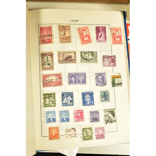 95 - A LARGE COLLECTION OF STAMPS in three boxes housed in albums and loose in many packets, plenty to so... 