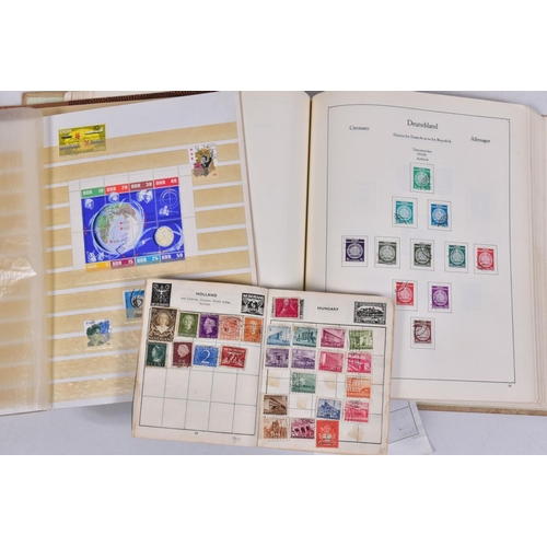 97 - A COLLECTION OF MAINLY GERMAN (ALLIED OCCUPATION AND EARLY DDR) STAMPS in old Schaubek album, also n... 