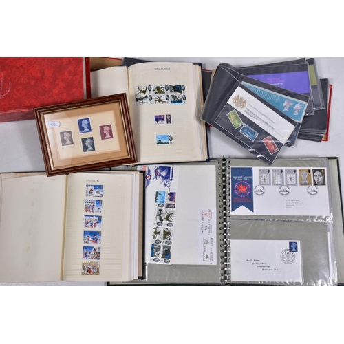 98 - GB STAMPS IN FOUR ALBUMS 1960's to 1970's mint (hinged), used FDCs and presentation packs