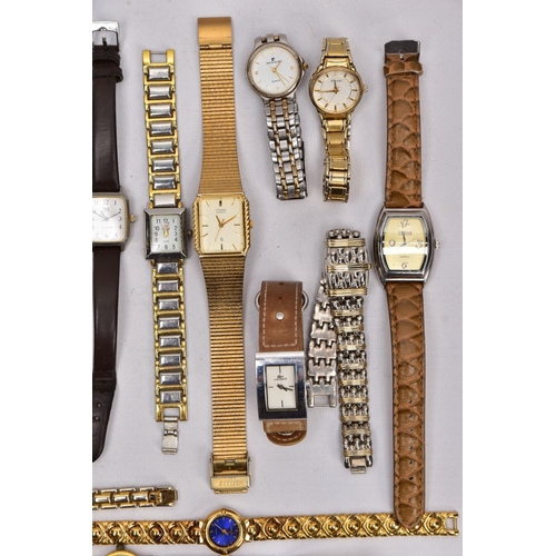 183 - A BAG OF ASSORTED LADIES WRISTWATCHES, twenty watches in total, mostly quartz movements, variety of ... 