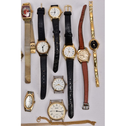 185 - A BAG OF TWENTY 'SEKONDA' WRISTWATCHES AND A 'SEKONDA' WATCH FOB, mostly ladies quartz watches, of v... 