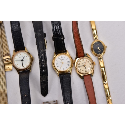 185 - A BAG OF TWENTY 'SEKONDA' WRISTWATCHES AND A 'SEKONDA' WATCH FOB, mostly ladies quartz watches, of v... 