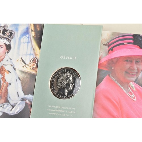 245 - A BOX OF UK COINAGE to include a carded Royal Mint 2006 Elizabeth II 80th Birthday five pound coin, ... 