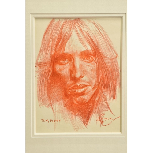 302 - ZINSKY (BRITISH CONTEMPORARY) 'TOM PETTY' a portrait of the American rock star, signed and titled to... 