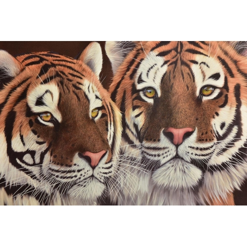 320 - JONATHAN TRUSS (BRITISH 1960) 'BIG SHOTS' a limited edition print of a pair of Tigers 19/195, signed... 