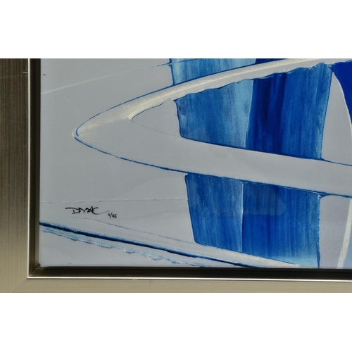 324 - DUNCAN MACGREGOR DMAC (BRITISH 1961) 'OCEANS REACH' a limited edition print of stylised yachts 4/95,... 