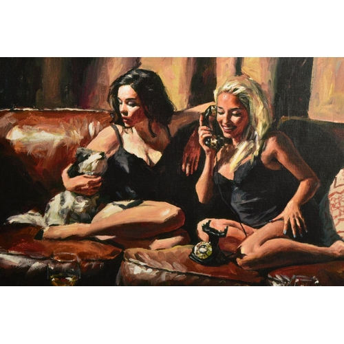 328 - FABIAN PEREZ (ARGENTINA 1967) 'EUGIE AND GEO III' a limited edition print of two female figures on a... 