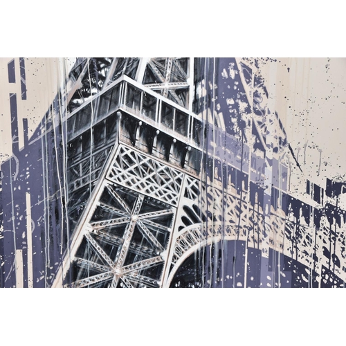 335 - KRIS HARDY (BRITISH 1978) 'EIFFEL TOWER VIEW', a study of the Parisian landmark, signed bottom right... 