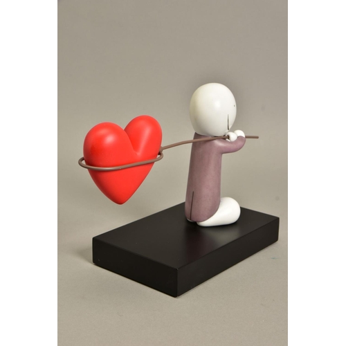 338 - DOUG HYDE (BRITISH 1972) 'CAUGHT IN LOVE', a limited edition sculpture of a figure carrying a net wi... 