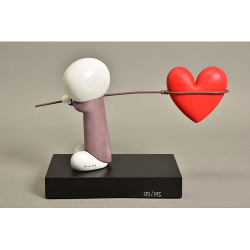 338 - DOUG HYDE (BRITISH 1972) 'CAUGHT IN LOVE', a limited edition sculpture of a figure carrying a net wi... 