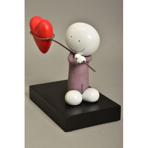 338 - DOUG HYDE (BRITISH 1972) 'CAUGHT IN LOVE', a limited edition sculpture of a figure carrying a net wi... 