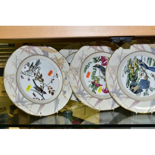 348 - A SET OF EIGHT ROYAL WORCESTER THE JOHN JAMES AUDUBON BIRDS OF AMERICA CABINET PLATES six with boxes... 