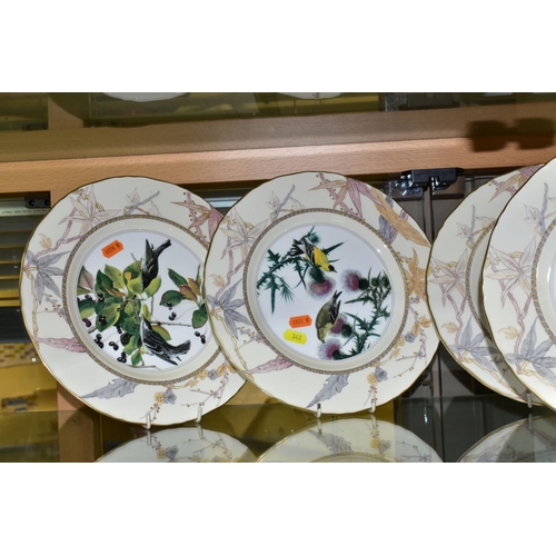 348 - A SET OF EIGHT ROYAL WORCESTER THE JOHN JAMES AUDUBON BIRDS OF AMERICA CABINET PLATES six with boxes... 