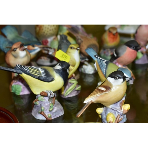 375 - SIXTEEN ROYAL WORCESTER MATT GLAZED BIRD FIGURES, comprising 3248 Jay, 3234 Thrush, 3235 Kingfisher,... 