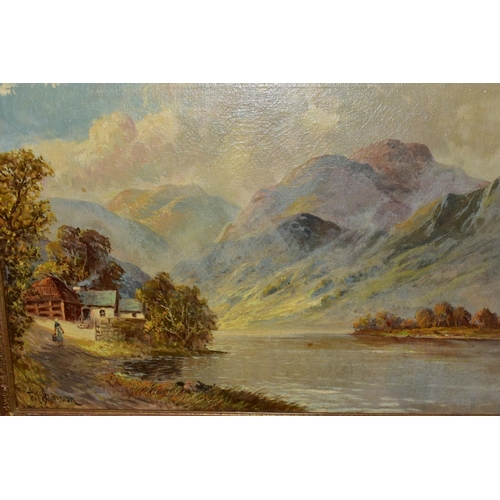 402 - FRANCIS E. JAMIESON (1895-1950) 'LOCH SHIEL' a Loch and female figure to foreground mountains to the... 