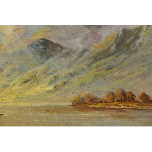 402 - FRANCIS E. JAMIESON (1895-1950) 'LOCH SHIEL' a Loch and female figure to foreground mountains to the... 