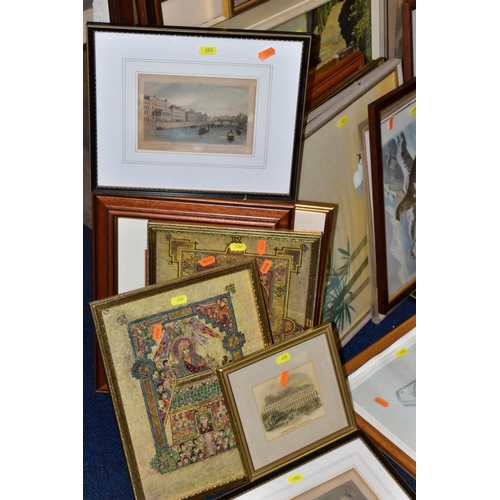 406 - PAINTINGS AND PRINTS etc, to include four watercolour landscapes by Jose McKinnon, four signed print... 