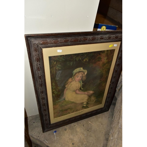 425 - FOUR BOXES OF BOOKS, MAGAZINES AND A FRAMED AND GLAZED PRINT OF LITTLE MISS MUFFET, the books includ... 