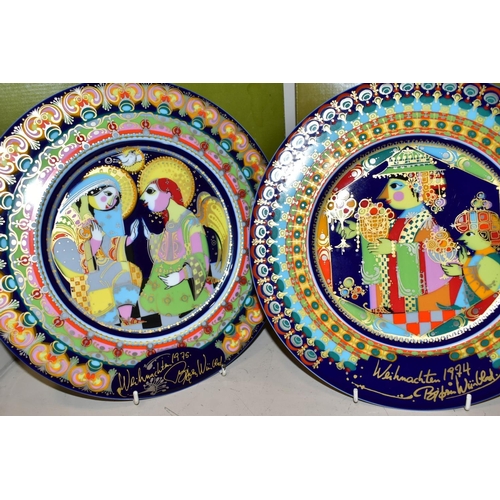 428 - THREE BOXED ROSENTHAL CHRISTMAS PLATES, 1973, 1974 and 1975 all signed by Bijorn Wiinbald