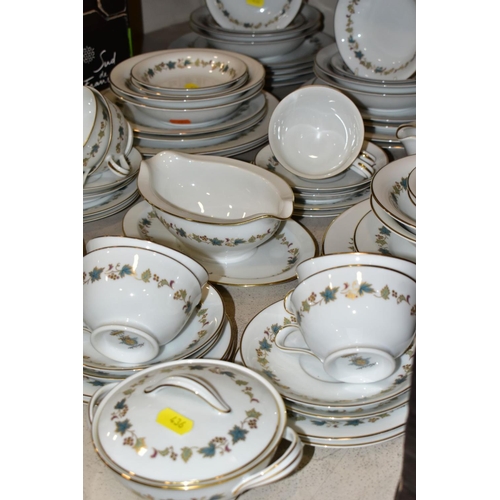 436 - NORITAKE 'GOLD VINE' DINNERWARES, comprising eight dessert bowls, eight breakfast bowls, eight break... 