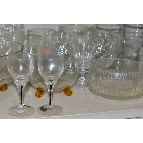 454 - A QUANTITY OF GLASSWARE, including drinking glasses, Tutbury 'Georgian' Crystal brandy glasses, Czec... 