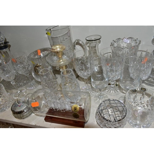 454 - A QUANTITY OF GLASSWARE, including drinking glasses, Tutbury 'Georgian' Crystal brandy glasses, Czec... 