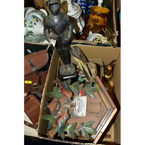 480 - TWO BOXES AND LOOSE SUNDRY ITEMS etc to include Gladstone Montrose teawares, Edinburgh Crystal decan... 