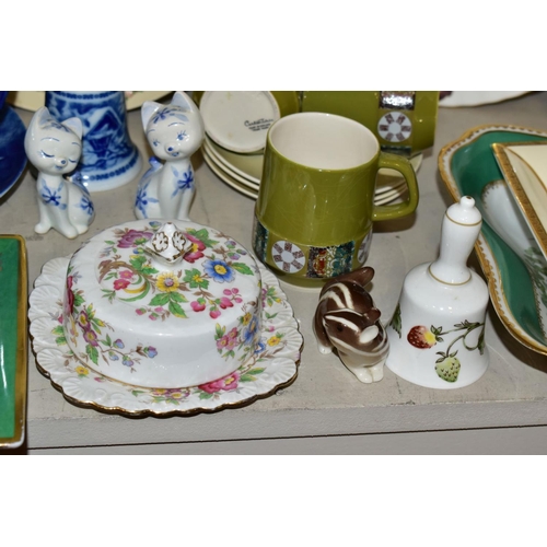 481 - TWO BOXES OF CERAMICS AND SUNDRY ITEMS etc to include three Carlton Ware 2710 tapestry and daisy cup... 