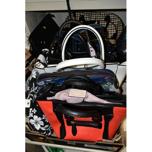 486 - TWELVE LADIES HAND BAGS to include three 'Superbia' of Italy, Lorenz, Atmosphere, Signare Fiore etc