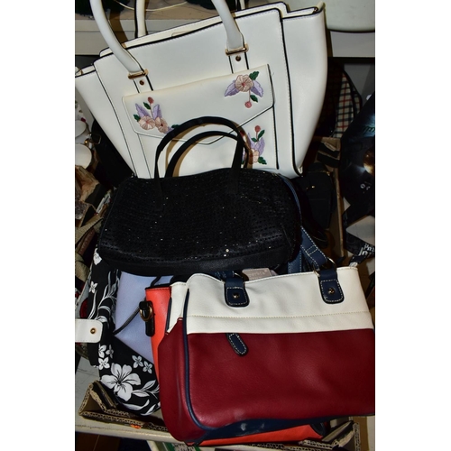 486 - TWELVE LADIES HAND BAGS to include three 'Superbia' of Italy, Lorenz, Atmosphere, Signare Fiore etc