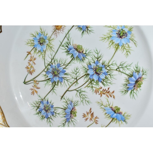 497 - A SET OF SIX SPODE 'WILDFLOWER SERIES' PLATES, 'Harebell' No.1, 'Buttercup' No.2, 'Meadow Cranesbill... 